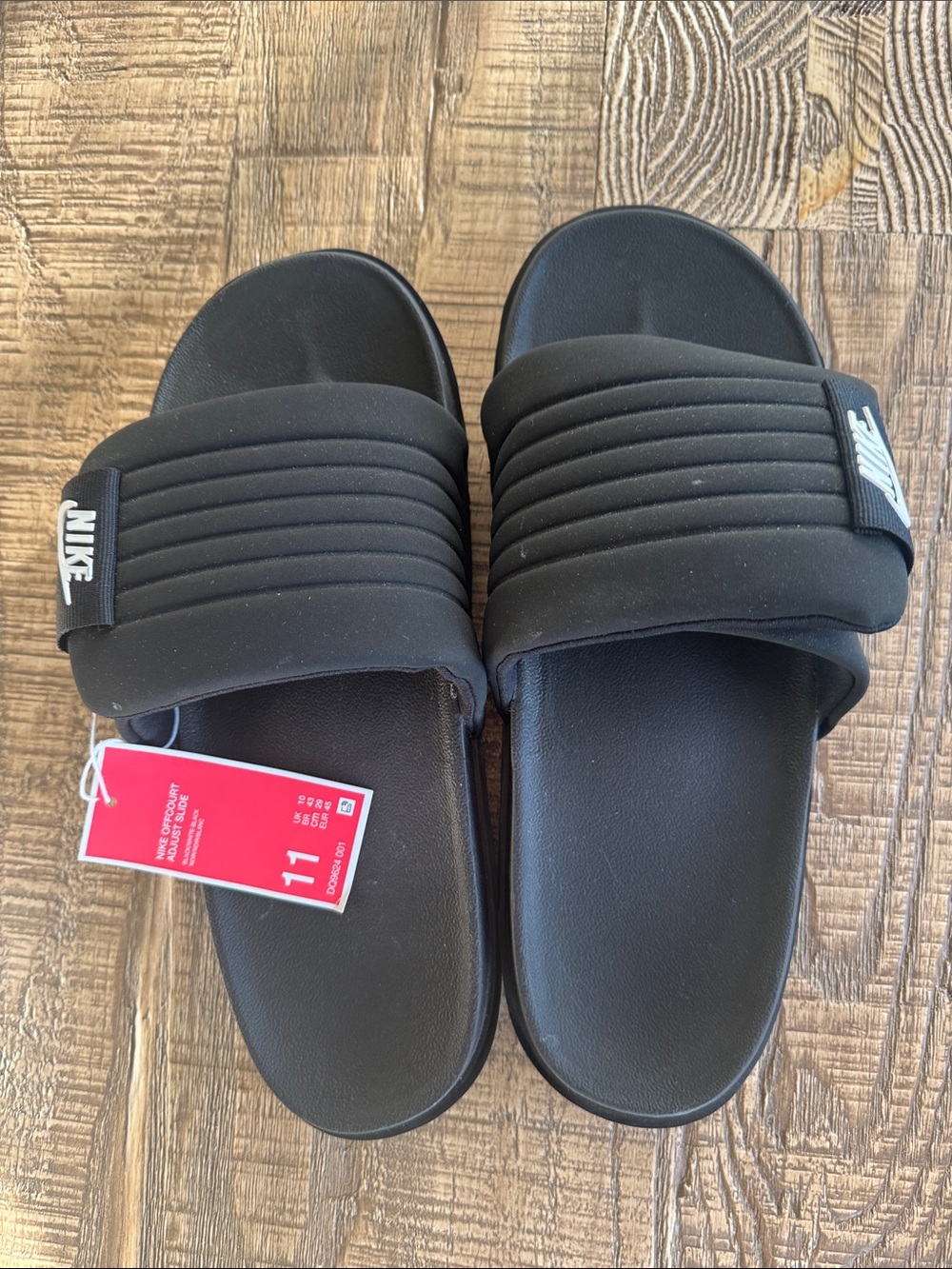 Nike Black Off Court Adjust Slide Sandals for Men